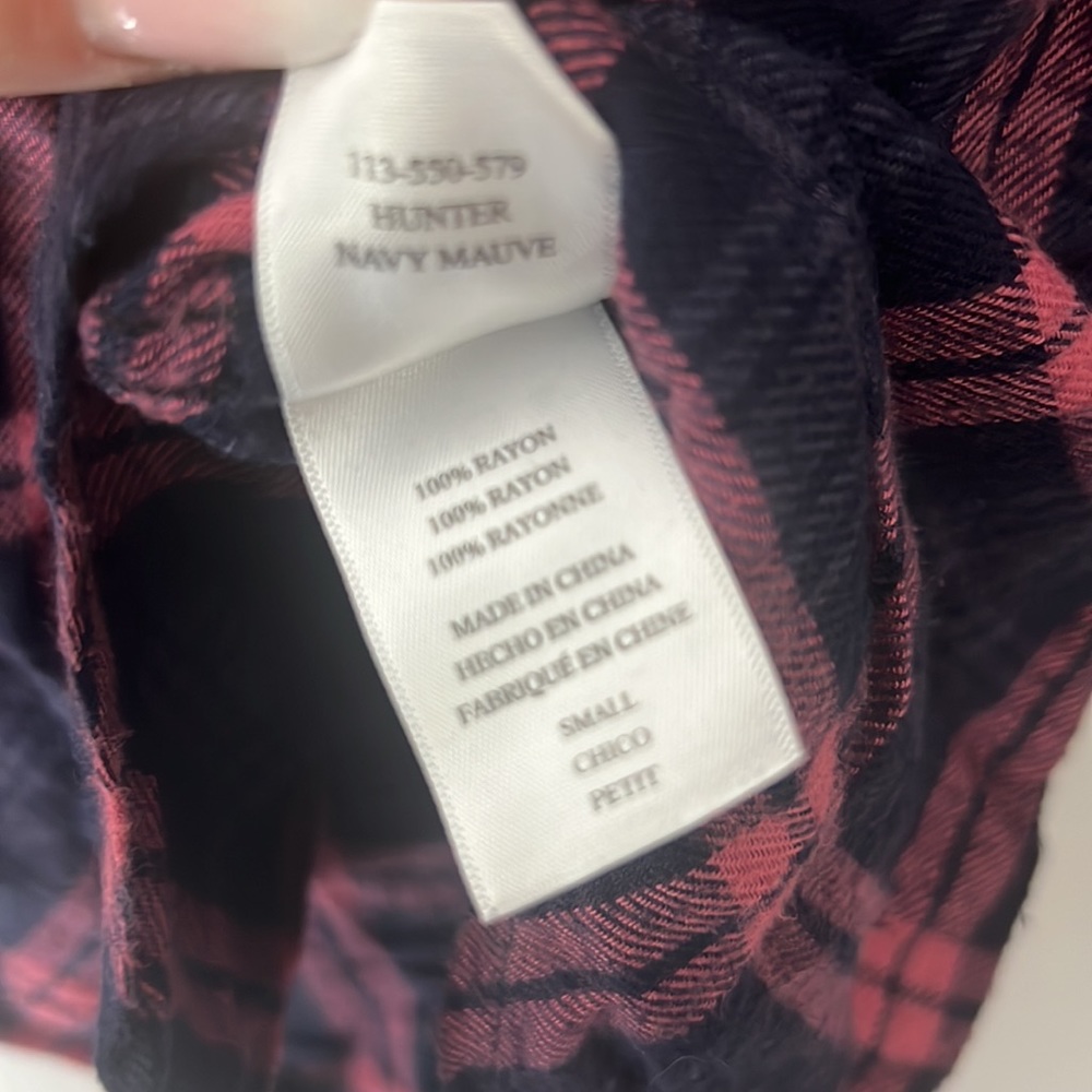 Rails Hunter Plaid Shirt-Navy/ Mauve-Size Small - image 7